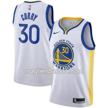 Maglia NBA Golden State Warriors Stephen Curry 30 Nike 2019-20 Association Edition Swingman - Uomo